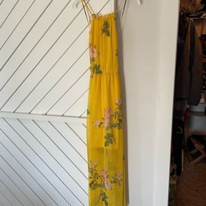 Yellow maxi dress